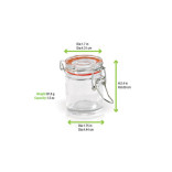 Mini Reusable Glass Seal Jars 1.5oz D:1.6in H:2.5in - 12 pcs Mini Reusable Glass Seal Jars 1.5oz D:1.6in H:2.5in - 12 pcs